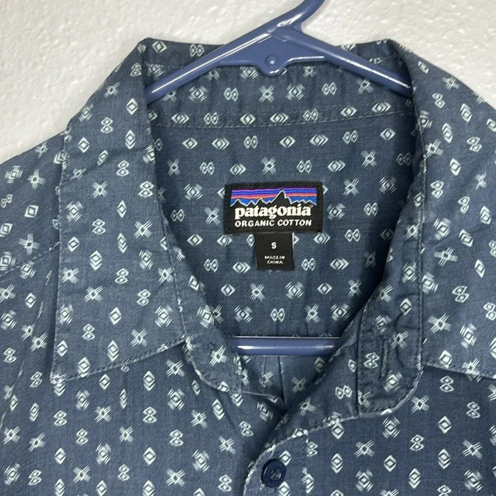 Patagonia Go To Patterned Full Button Front Collared Shirt Size Small - Picture 2 of 11